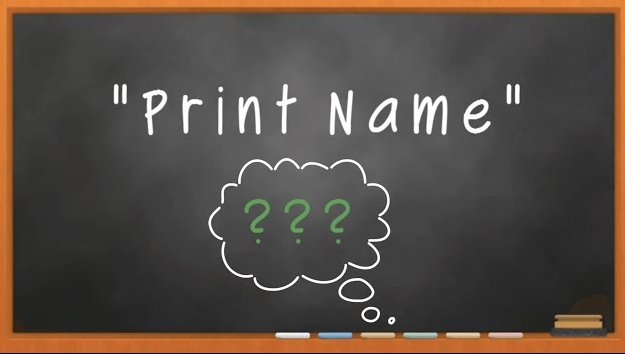 what does print name mean