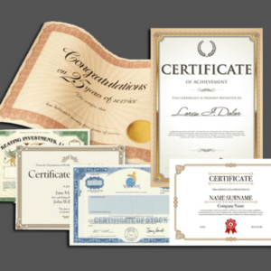 Certificates Printing London